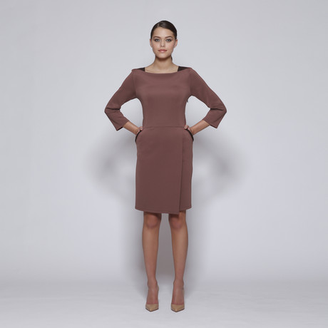 Monroe Dress // Brown/Brown (XS)