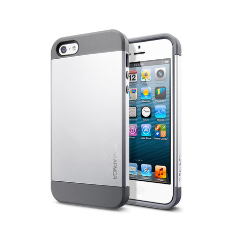 iPhone 5 Case Slim Armor // Satin Silver