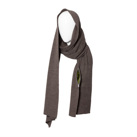 Hood Scarf // Brown Melange