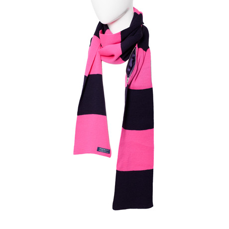 Long Scarf // Neon Pink & Dark Purple