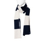 Single Scarf // Off-White & Royal Blue