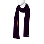 Single Scarf // Dark Purple w/ Orange Pocket 