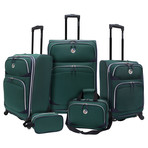 Beverly Hills Country Club San Vincente 5pc Luggage Set // Green (Green)