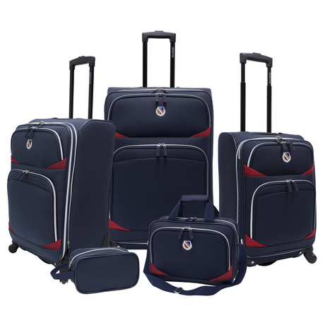 Beverly Hills Country Club San Vincente 5pc Luggage Set // Navy (Navy)