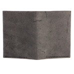 Suede Slim Wallet // Charcoal 