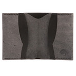 Suede Slim Wallet // Charcoal 