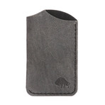 Suede Front Wallet // Charcoal