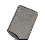 Suede Front Wallet // Charcoal