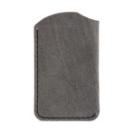 Suede Front Wallet // Charcoal