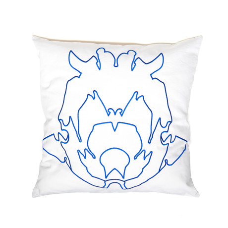Stone Flower Pillow // Blue & White