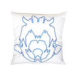 Stone Flower Pillow // Blue & White