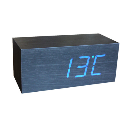 Large Click Clock Blue LED // Black