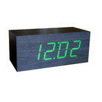 Large Click Clock Green LED // Black