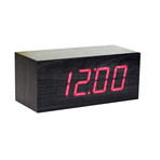 Large Click Clock Red LED // Black