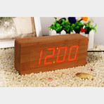 Slab Click Clock Red LED // Beach