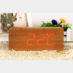 Slab Click Clock Red LED // Beach