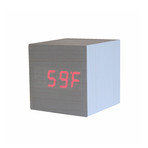 Cube Click Clock Red LED // White