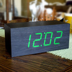 Large Click Clock Green LED // Black