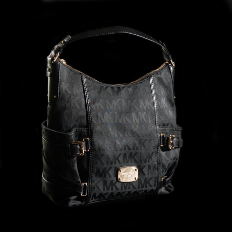 Gansevoort Large Signature Shoulder Tote // Black