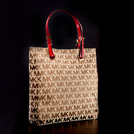 Signature Jacquard Jet Set Tote // Beige, Ebony, Red