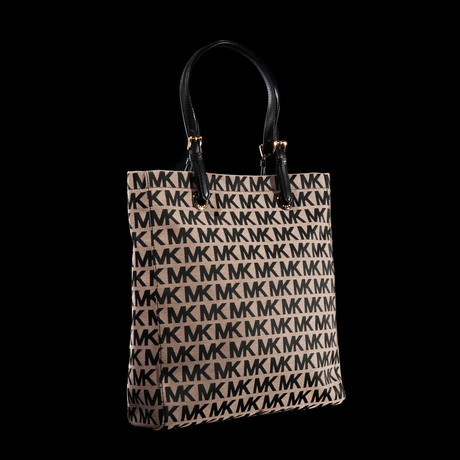 Signature Jacquard Jet Set Tote // Beige, Black