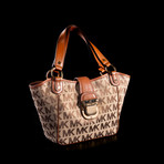 Charlton Medium Signature Tote // Beige, Ebony