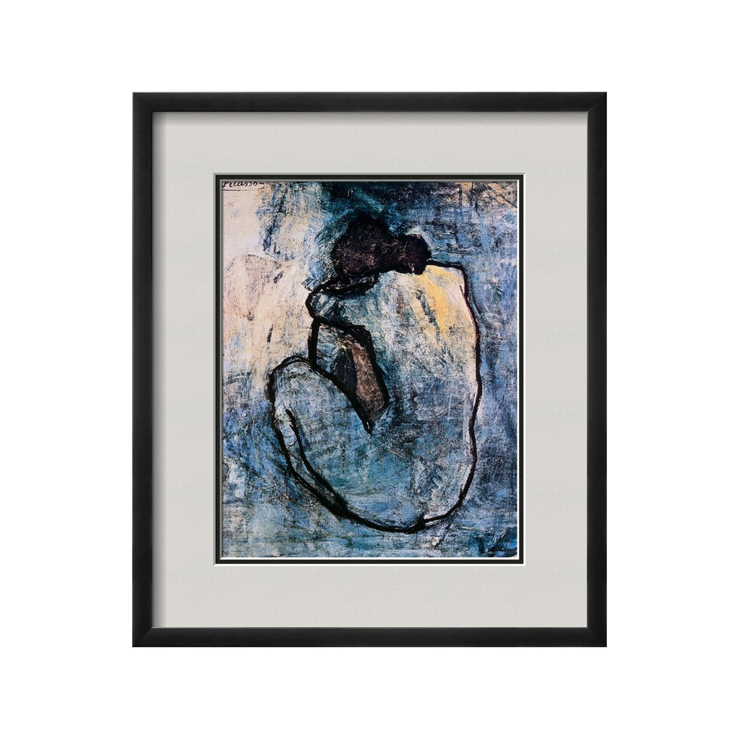 Pablo Picassos Blue Nude c.1902 (Framed,Signed,Artwork 
