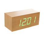 Large Click Clock Green LED // Beach