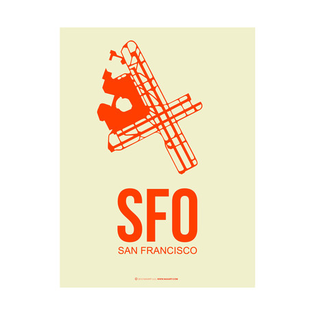 SFO San Francisco Poster (Beige)