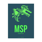 MSP Minneapolis Poster (Dark Brown)