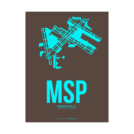 MSP Minneapolis Poster (Dark Brown)