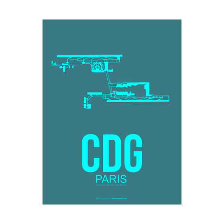 CDG Paris Poster (Blue)