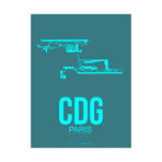 CDG Paris Poster (Blue)