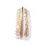 Zebra Print Pashmina // Ivory + Camel (Ivory + Camel)