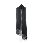 Solid Chunky Knit Scarf (Black)