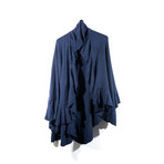 Cashmere Feel Large Ruffle Wrap (Black)