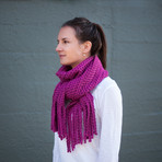 Solid Chunky Knit Scarf (Black)