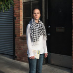 Houndstooth Pashmina (Black + White)