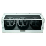 Monolith Collection Watch Winder // Triple, White, Carbon Fiber