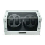Monolith Collection Watch Winder // Dual, White, Carbon Fiber