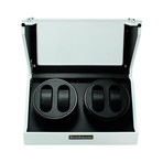 Monolith Collection Watch Winder // Dual, White, Carbon Fiber