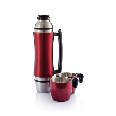 Wave Grip Flask + Handle // Red