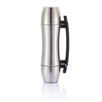 Wave Grip Flask + Handle // Silver (silver)