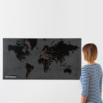 Pin World Map (Black)