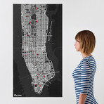 Pin City // New York Map (Black)