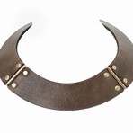 Hinges Leather Necklace (Brown)
