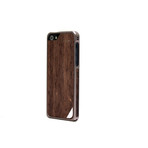 Alloy X Wood Case for iPhone 5 // Titanium & Ebony (Titanium + Ebony)