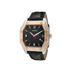 Black Dial + Gold Plated Quartz Men's Watch