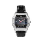 Black Dial + Stainless Steel Quartz Men's Watch