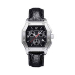 Black Dial + Stainless Steel Chronograph Quartz Men's Watch